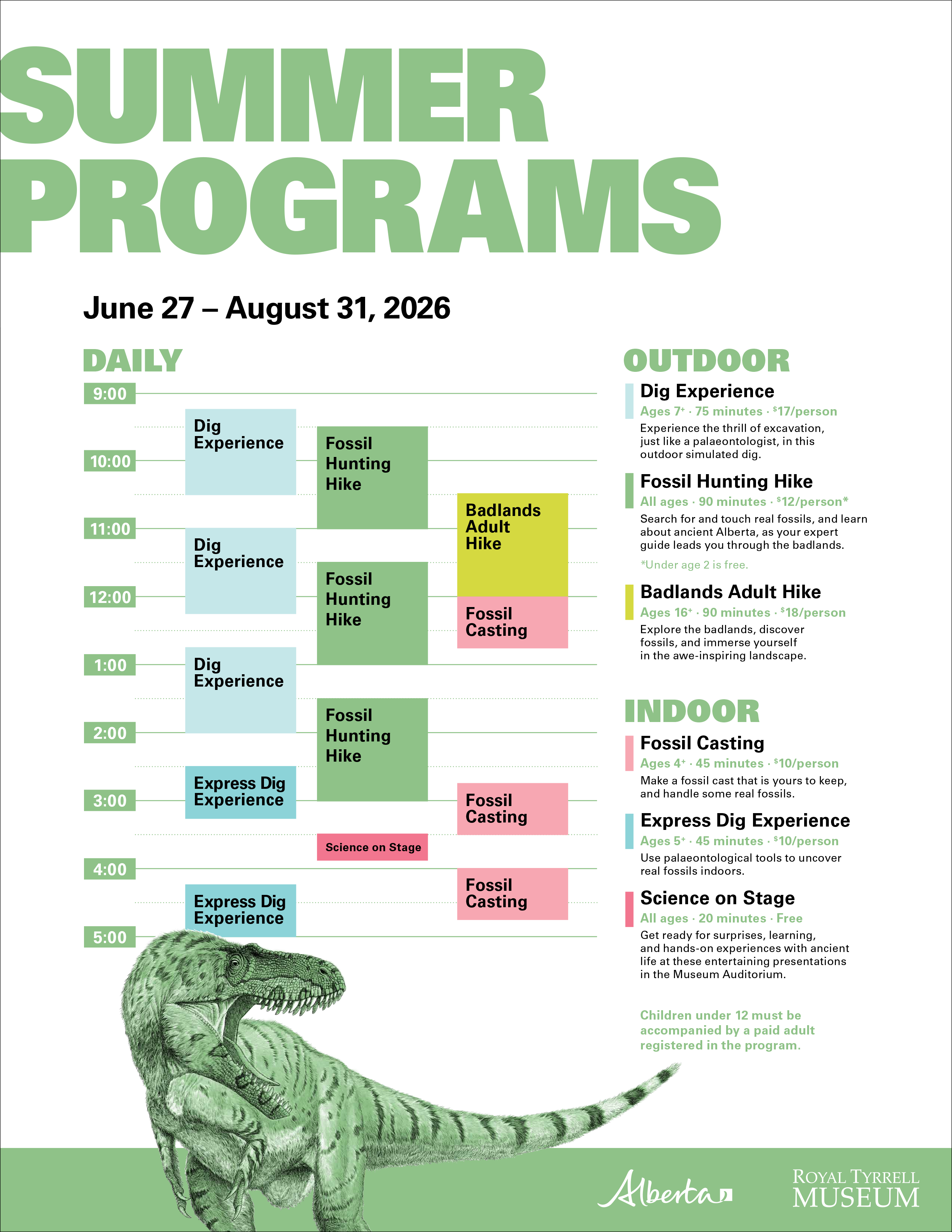 Summer Program Schedule